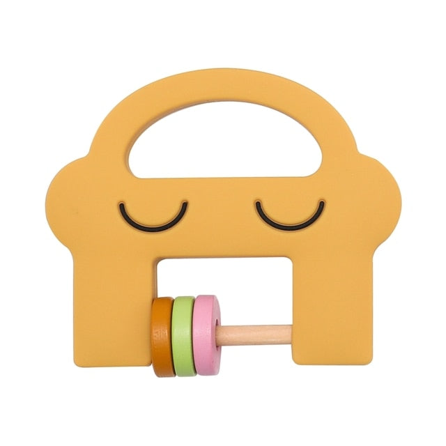 Silicone Rattles Animal Koala Handbells Baby Bed Bell Educational Toys Safe Food Grade Baby Teether - The Well Being The Well Being Yellow Smiley / China Ludovick-TMB Silicone Rattles Animal Koala Handbells Baby Bed Bell Educational Toys Safe Food Grade Baby Teether