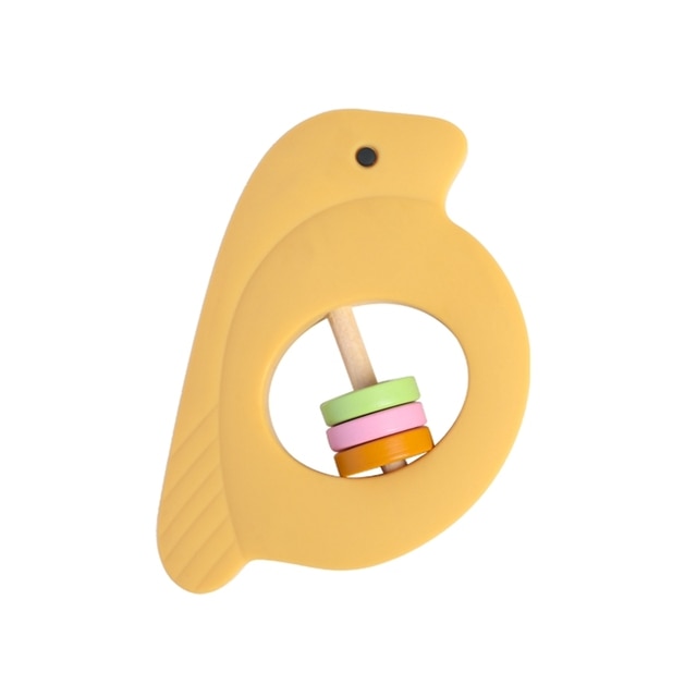 Silicone Rattles Animal Koala Handbells Baby Bed Bell Educational Toys Safe Food Grade Baby Teether - The Well Being The Well Being Yellow Bird / China Ludovick-TMB Silicone Rattles Animal Koala Handbells Baby Bed Bell Educational Toys Safe Food Grade Baby Teether