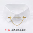 Simple Personality Gold Color Pins Brooches Metal Chain Tassel Shirt Collar Lapel Pin - The Well Being The Well Being 711 Ludovick-TMB Simple Personality Gold Color Pins Brooches Metal Chain Tassel Shirt Collar Lapel Pin