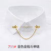 Simple Personality Gold Color Pins Brooches Metal Chain Tassel Shirt Collar Lapel Pin - The Well Being The Well Being 711 Ludovick-TMB Simple Personality Gold Color Pins Brooches Metal Chain Tassel Shirt Collar Lapel Pin