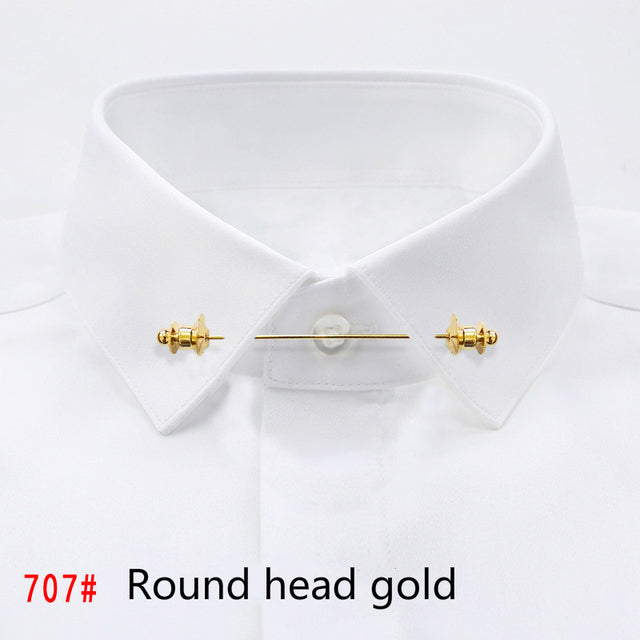 Simple Personality Gold Color Pins Brooches Metal Chain Tassel Shirt Collar Lapel Pin - The Well Being The Well Being 707 Ludovick-TMB Simple Personality Gold Color Pins Brooches Metal Chain Tassel Shirt Collar Lapel Pin