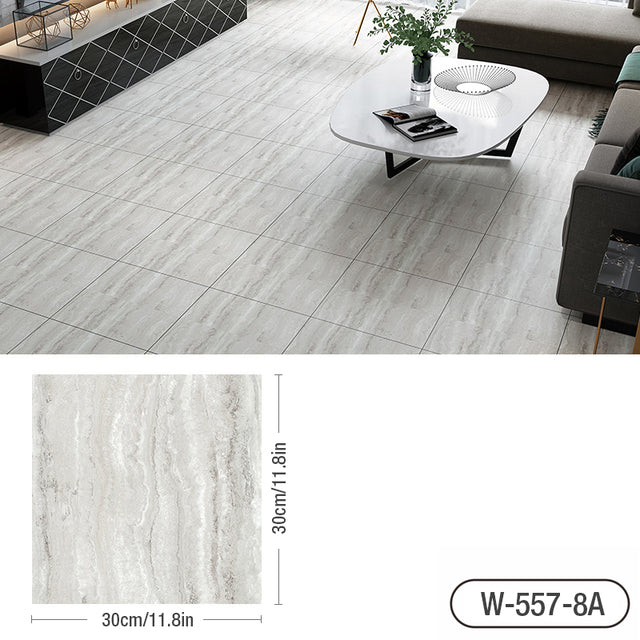 Simulated Thick Marble Tile Floor Sticker PVC Waterproof Self-adhesive - The Well Being The Well Being P / 1 piece Ludovick-TMB Simulated Thick Marble Tile Floor Sticker PVC Waterproof Self-adhesive