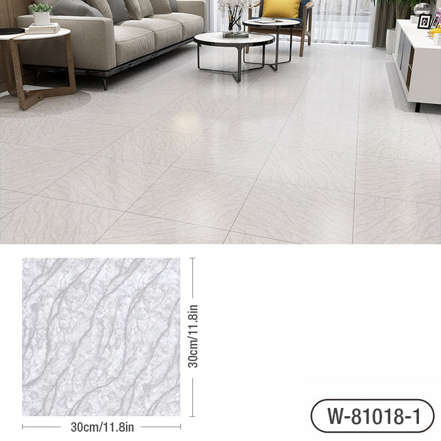 Simulated Thick Marble Tile Floor Sticker PVC Waterproof Self-adhesive - The Well Being The Well Being G / 1 piece Ludovick-TMB Simulated Thick Marble Tile Floor Sticker PVC Waterproof Self-adhesive