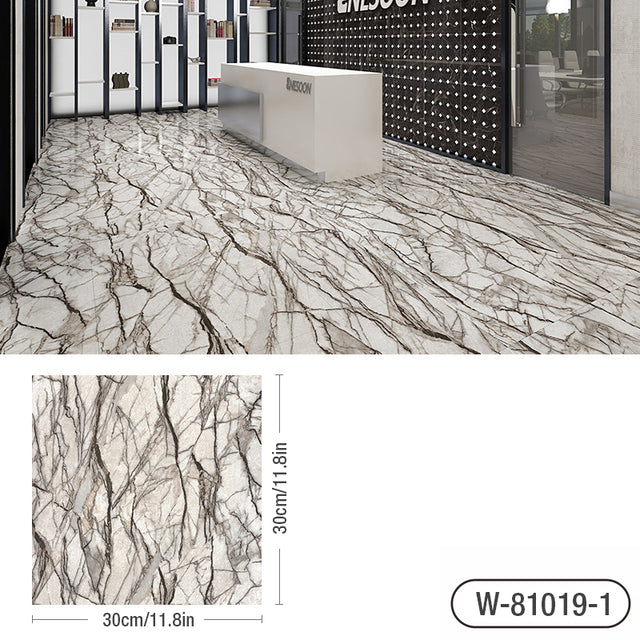 Simulated Thick Marble Tile Floor Sticker PVC Waterproof Self-adhesive - The Well Being The Well Being F / 1 piece Ludovick-TMB Simulated Thick Marble Tile Floor Sticker PVC Waterproof Self-adhesive