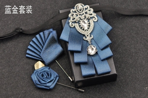 Rhinestone Bow Tie - The Well Being The Well Being Blue set / CN Ludovick-TMB Rhinestone Bow Tie