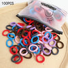 Girls Colorful Nylon Small Elastic Hair Bands Kids Cute Bow Hair Bands Ponytail Holder Headband - The Well Being The Well Being 100pcs-69 Ludovick-TMB Girls Colorful Nylon Small Elastic Hair Bands Kids Cute Bow Hair Bands Ponytail Holder Headband