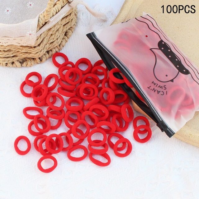Girls Colorful Nylon Small Elastic Hair Bands Kids Cute Bow Hair Bands Ponytail Holder Headband - The Well Being The Well Being 100pcs-52 Ludovick-TMB Girls Colorful Nylon Small Elastic Hair Bands Kids Cute Bow Hair Bands Ponytail Holder Headband