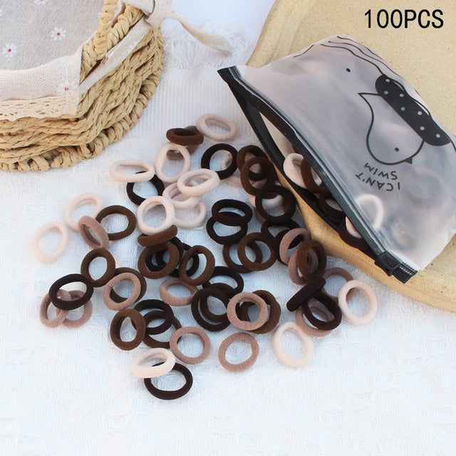 Girls Colorful Nylon Small Elastic Hair Bands Kids Cute Bow Hair Bands Ponytail Holder Headband - The Well Being The Well Being 100pcs-59 Ludovick-TMB Girls Colorful Nylon Small Elastic Hair Bands Kids Cute Bow Hair Bands Ponytail Holder Headband