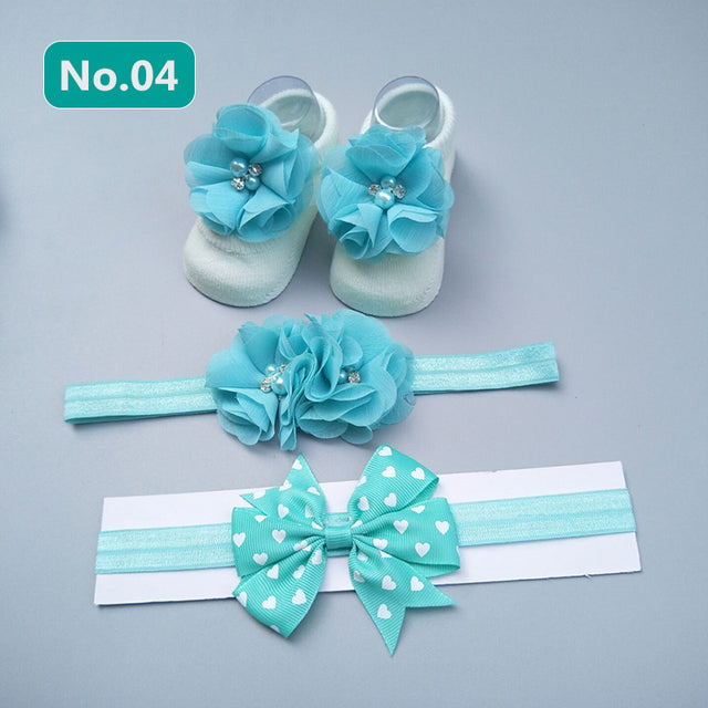 Slipper Socks Headband, Foot Socks Lace Crown Hair Band - The Well Being The Well Being 04 2 / 0-12Months / Cotton Ludovick-TMB Slipper Socks Headband, Foot Socks Lace Crown Hair Band