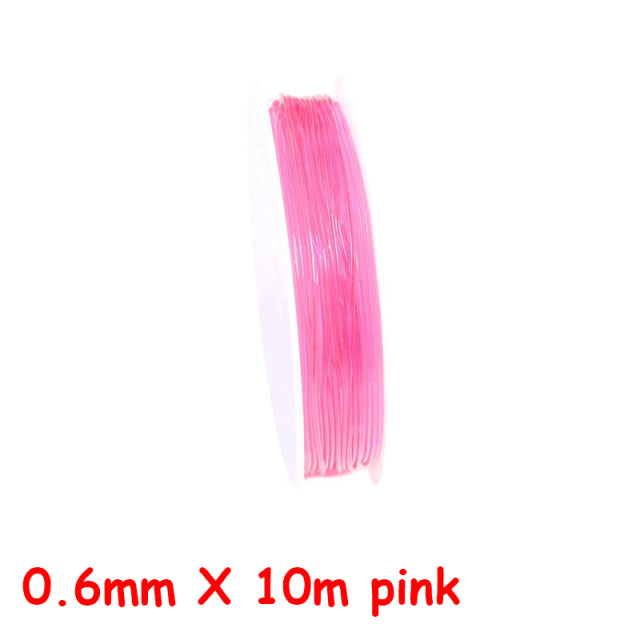 Beading Stretch Cords Elastic Line for Jewelry Making Supply Wire String Thread - The Well Being The Well Being 0.6mm X 10m pink / UK Ludovick-TMB Beading Stretch Cords Elastic Line for Jewelry Making Supply Wire String Thread
