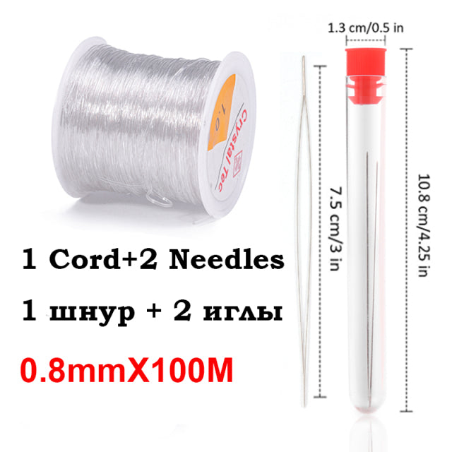 Beading Stretch Cords Elastic Line for Jewelry Making Supply Wire String Thread - The Well Being The Well Being 0.8mmX100M Crystal / UK Ludovick-TMB Beading Stretch Cords Elastic Line for Jewelry Making Supply Wire String Thread