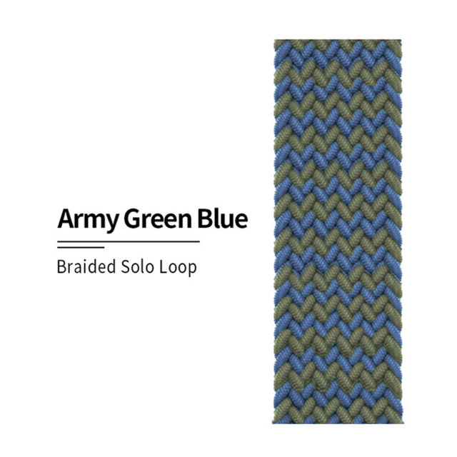 Nylon Braided Solo Loop fabric Strap For Apple Watch band - The Well Being The Well Being 11 Blue green / 38MM or 40MM or 41MM / S Ludovick-TMB Nylon Braided Solo Loop fabric Strap For Apple Watch band