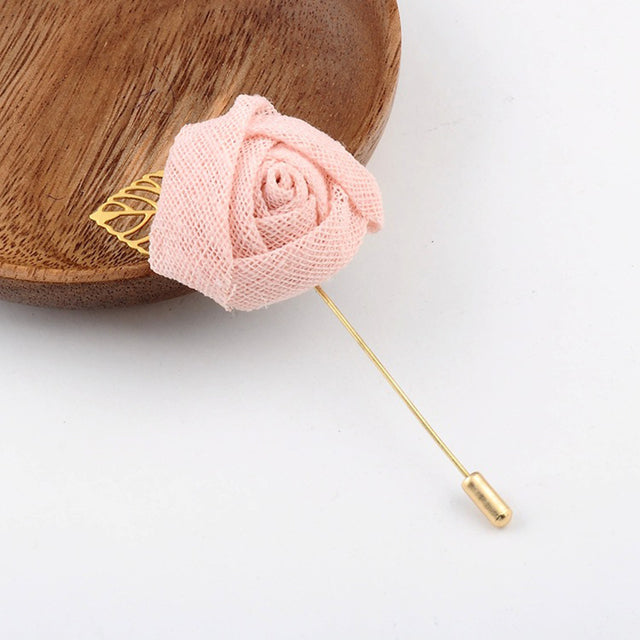 Bridegroom Wedding Brooches Cloth Art Hand-made Rose Flower Brooch Lapel Pin Badge Tassel Chain - The Well Being The Well Being B4 Ludovick-TMB Bridegroom Wedding Brooches Cloth Art Hand-made Rose Flower Brooch Lapel Pin Badge Tassel Chain