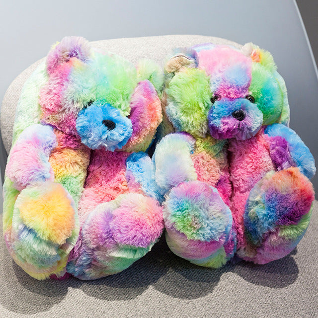 Teddy Bear Plush Slippers Cartoon Cute Bear House Slipper - The Well Being The Well Being Ludovick-TMB Teddy Bear Plush Slippers Cartoon Cute Bear House Slipper