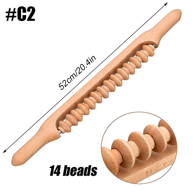 Wooden Scraping Stick Muscle Relaxation Massage Tool - The Well Being The Well Being C2 Ludovick-TMB Wooden Scraping Stick Muscle Relaxation Massage Tool