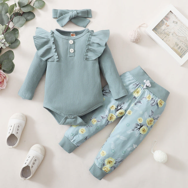3 Months Baby Girl Clothes Toddler Girl Outfits 6M - The Well Being The Well Being sky blue / 24M  3 Months Baby Girl Clothes Toddler Girl Outfits 6M