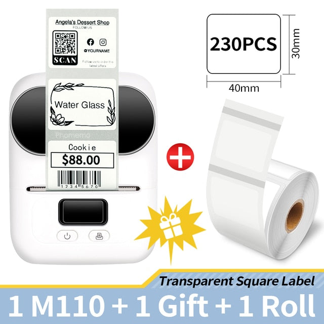 Smart Thermal Label Printer - The Well Being The Well Being WH-40x30 Clear / China Ludovick-TMB Smart Thermal Label Printer