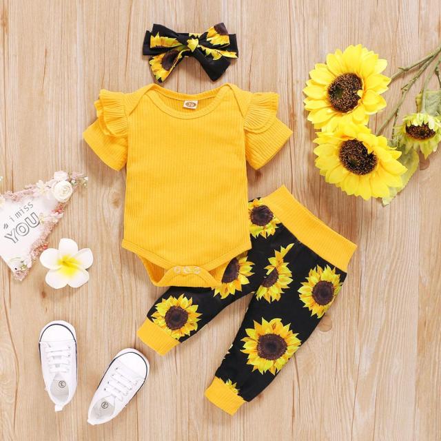 3Pcs Baby Girl Clothes Set Newborn's Clothing - The Well Being  Red / 24M  3Pcs Baby Girl Clothes Set Newborn's Clothing