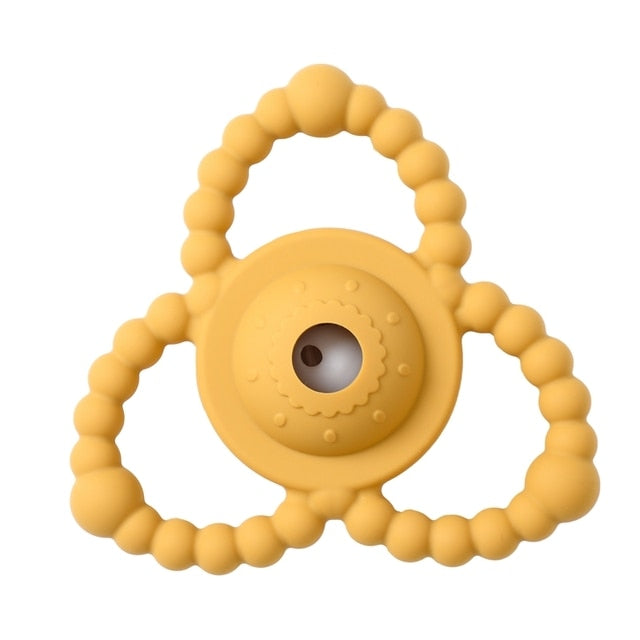 Silicone Rattles Animal Koala Handbells Baby Bed Bell Educational Toys Safe Food Grade Baby Teether - The Well Being The Well Being Yellow Triangle / China Ludovick-TMB Silicone Rattles Animal Koala Handbells Baby Bed Bell Educational Toys Safe Food Grade Baby Teether