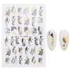Manicure Stickers White Laser Gold Fall Leaves Decals Sliders Nail Art Decor - The Well Being The Well Being Ludovick-TMB Manicure Stickers White Laser Gold Fall Leaves Decals Sliders Nail Art Decor