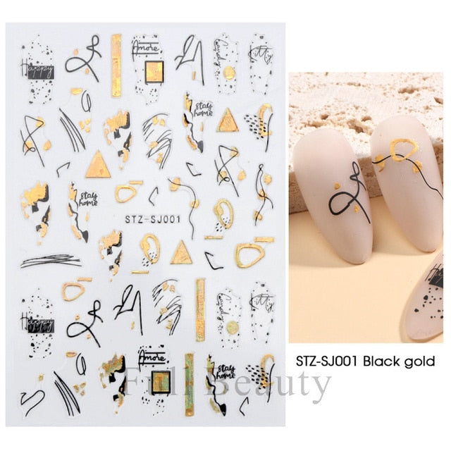 Manicure Stickers White Laser Gold Fall Leaves Decals Sliders Nail Art Decor - The Well Being The Well Being Ludovick-TMB Manicure Stickers White Laser Gold Fall Leaves Decals Sliders Nail Art Decor