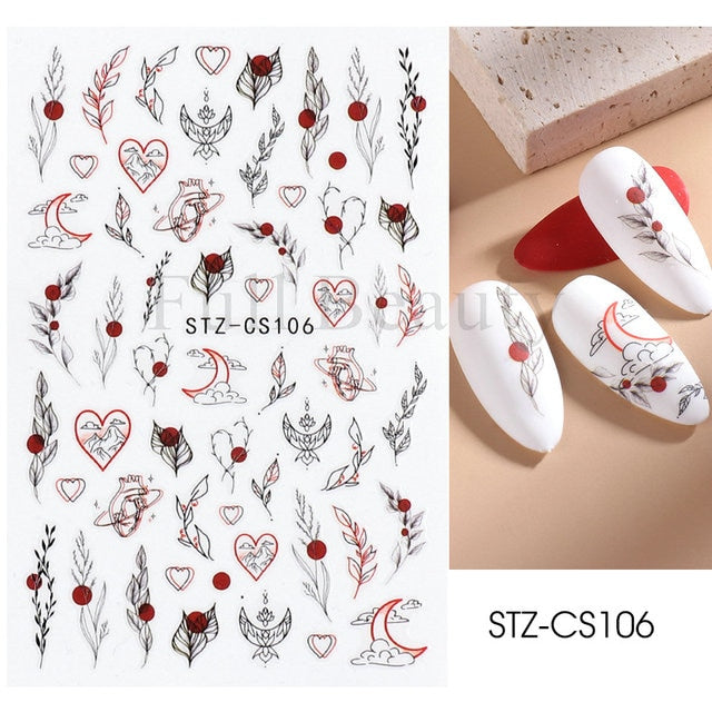 Manicure Stickers White Laser Gold Fall Leaves Decals Sliders Nail Art Decor - The Well Being The Well Being Ludovick-TMB Manicure Stickers White Laser Gold Fall Leaves Decals Sliders Nail Art Decor