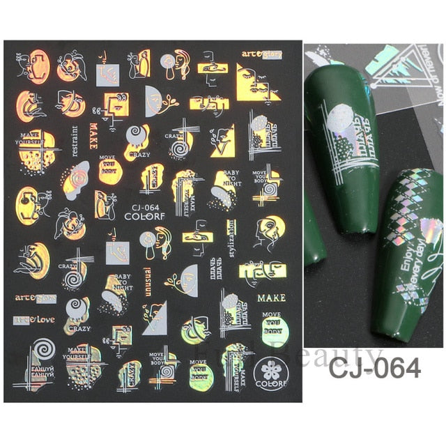 Manicure Stickers White Laser Gold Fall Leaves Decals Sliders Nail Art Decor - The Well Being The Well Being Ludovick-TMB Manicure Stickers White Laser Gold Fall Leaves Decals Sliders Nail Art Decor