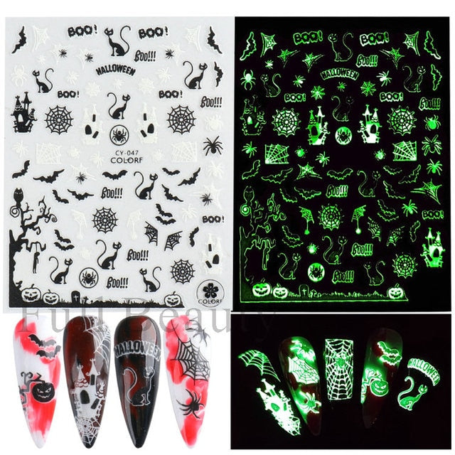 Manicure Stickers White Laser Gold Fall Leaves Decals Sliders Nail Art Decor - The Well Being The Well Being CY-047 Ludovick-TMB Manicure Stickers White Laser Gold Fall Leaves Decals Sliders Nail Art Decor