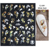 Manicure Stickers White Laser Gold Fall Leaves Decals Sliders Nail Art Decor - The Well Being The Well Being CJ-081 White Gold Ludovick-TMB Manicure Stickers White Laser Gold Fall Leaves Decals Sliders Nail Art Decor