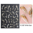 Manicure Stickers White Laser Gold Fall Leaves Decals Sliders Nail Art Decor - The Well Being The Well Being CC-087 White Gold Ludovick-TMB Manicure Stickers White Laser Gold Fall Leaves Decals Sliders Nail Art Decor