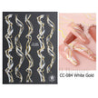Manicure Stickers White Laser Gold Fall Leaves Decals Sliders Nail Art Decor - The Well Being The Well Being CC-084 White Gold Ludovick-TMB Manicure Stickers White Laser Gold Fall Leaves Decals Sliders Nail Art Decor