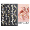 Manicure Stickers White Laser Gold Fall Leaves Decals Sliders Nail Art Decor - The Well Being The Well Being CC-084 White Gold Ludovick-TMB Manicure Stickers White Laser Gold Fall Leaves Decals Sliders Nail Art Decor