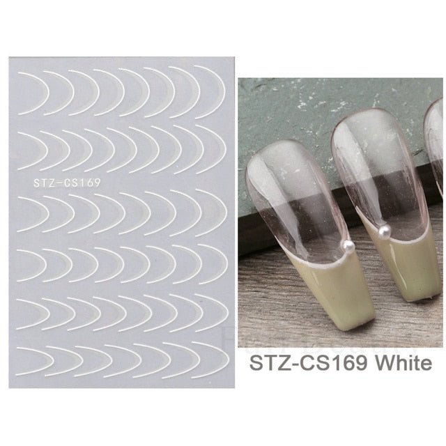 Manicure Stickers White Laser Gold Fall Leaves Decals Sliders Nail Art Decor - The Well Being The Well Being STZ-CS169 White Ludovick-TMB Manicure Stickers White Laser Gold Fall Leaves Decals Sliders Nail Art Decor