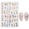 Manicure Stickers White Laser Gold Fall Leaves Decals Sliders Nail Art Decor - The Well Being The Well Being STZ-SJ008 Black gold Ludovick-TMB Manicure Stickers White Laser Gold Fall Leaves Decals Sliders Nail Art Decor