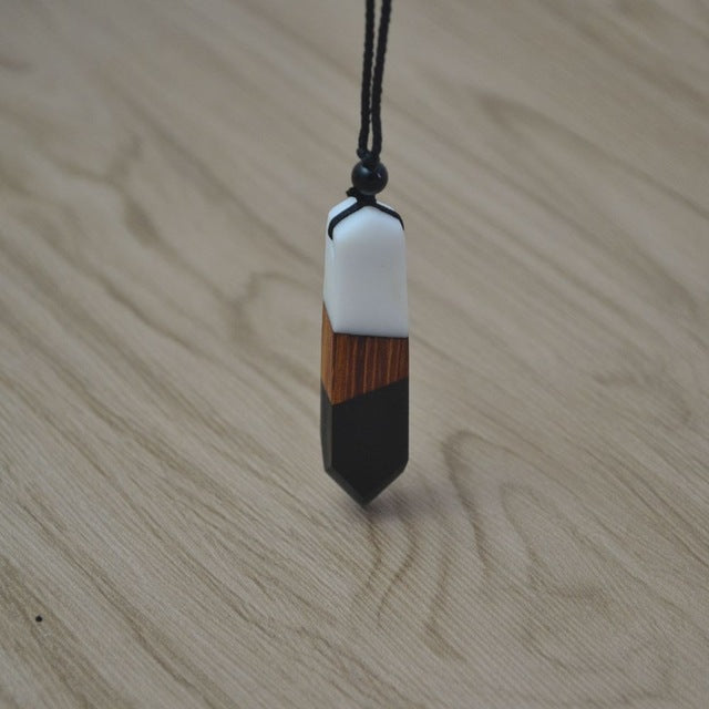 Wood Resin Necklace Pendant - The Well Being The Well Being ES170806128 Ludovick-TMB Wood Resin Necklace Pendant