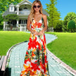 Deep V Neck Leopard Print Dress Elegant Beach Holiday Maxi Long Dress Lace Up Vest - The Well Being The Well Being FZ003-Red / 5XL Ludovick-TMB Deep V Neck Leopard Print Dress Elegant Beach Holiday Maxi Long Dress Lace Up Vest