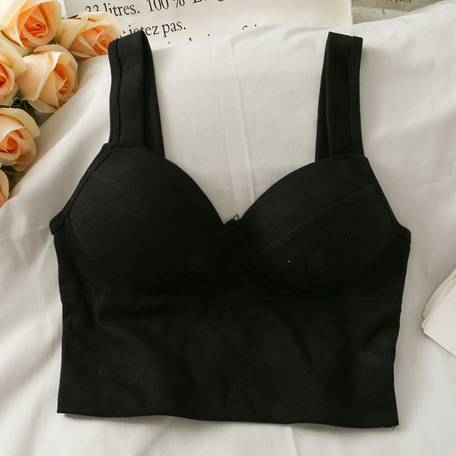 V-neck Halter Sweet Camisole off-Shoulder Solid Color Sleeveless Camis - The Well Being The Well Being J black / One Size Ludovick-TMB V-neck Halter Sweet Camisole off-Shoulder Solid Color Sleeveless Camis