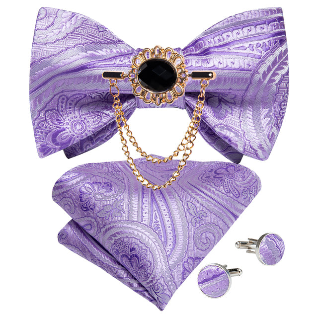 Pink Plaid Solid Tie Bow Tie Silk Jacquard Woven - The Well Being The Well Being HL-0090-0009 202598807 Ludovick-TMB Pink Plaid Solid Tie Bow Tie Silk Jacquard Woven