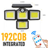 Solar Led Lights 4 Head Motion Sensor 270 Wide Angle Lighting Waterproof Remote Control - The Well Being The Well Being Integrated-192 COB / China Ludovick-TMB Solar Led Lights 4 Head Motion Sensor 270 Wide Angle Lighting Waterproof Remote Control