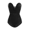 Strapless Velvet Sexy Bodysuit Women Sweetheart Body on Backless Lace Up Body, V Neck - The Well Being The Well Being black / L Ludovick-TMB Strapless Velvet Sexy Bodysuit Women Sweetheart Body on Backless Lace Up Body, V Neck