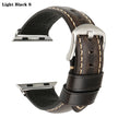 Leather Strap for Apple Watch - The Well Being The Well Being Light Black S / 42mm or 44mm 45mm Ludovick-TMB Leather Strap for Apple Watch