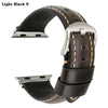 Leather Strap for Apple Watch - The Well Being The Well Being Light Black S / 42mm or 44mm 45mm Ludovick-TMB Leather Strap for Apple Watch