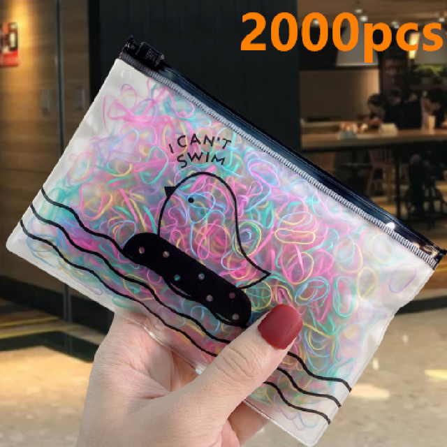 High-Quality Elastic Nylon Hair Bands For Girls Colorful Rubber Band Kids - The Well Being The Well Being D14 2000pcs Ludovick-TMB High-Quality Elastic Nylon Hair Bands For Girls Colorful Rubber Band Kids