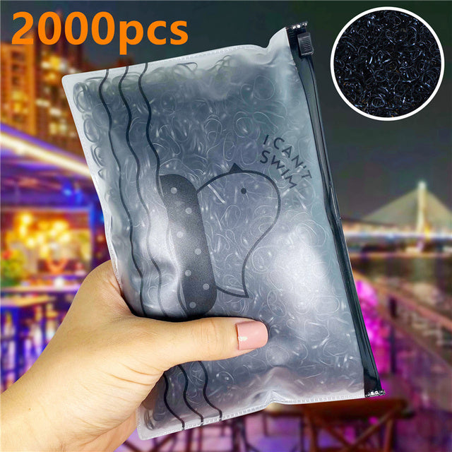 High-Quality Elastic Nylon Hair Bands For Girls Colorful Rubber Band Kids - The Well Being The Well Being D12 2000pcs Ludovick-TMB High-Quality Elastic Nylon Hair Bands For Girls Colorful Rubber Band Kids