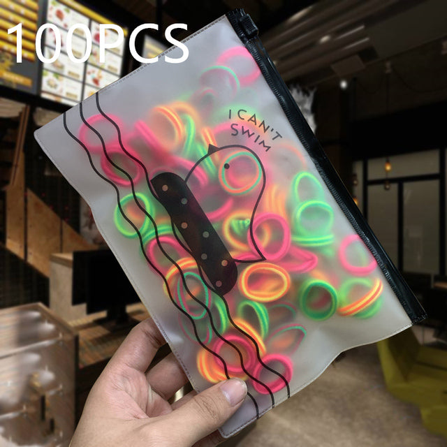 High-Quality Elastic Nylon Hair Bands For Girls Colorful Rubber Band Kids - The Well Being The Well Being Z2 100PCS Ludovick-TMB High-Quality Elastic Nylon Hair Bands For Girls Colorful Rubber Band Kids