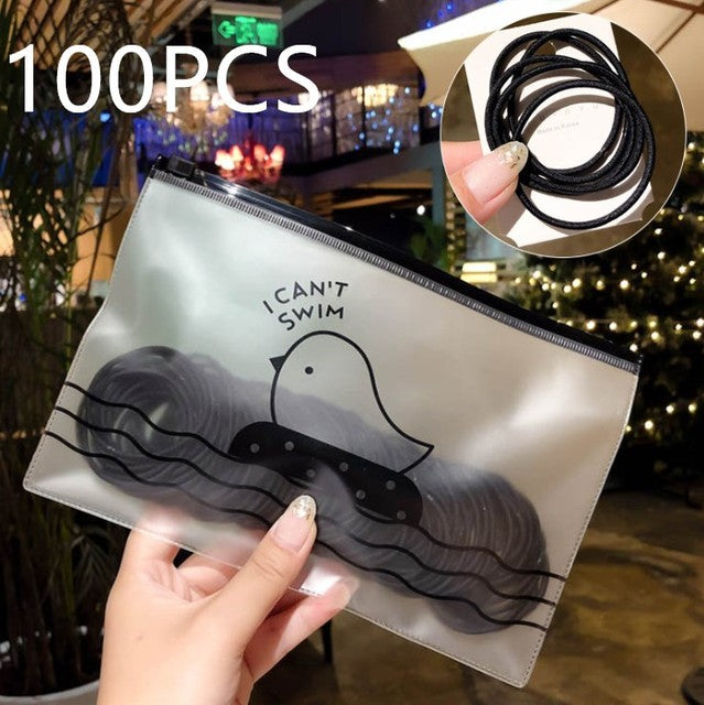 High-Quality Elastic Nylon Hair Bands For Girls Colorful Rubber Band Kids - The Well Being The Well Being K2 100PCS Ludovick-TMB High-Quality Elastic Nylon Hair Bands For Girls Colorful Rubber Band Kids