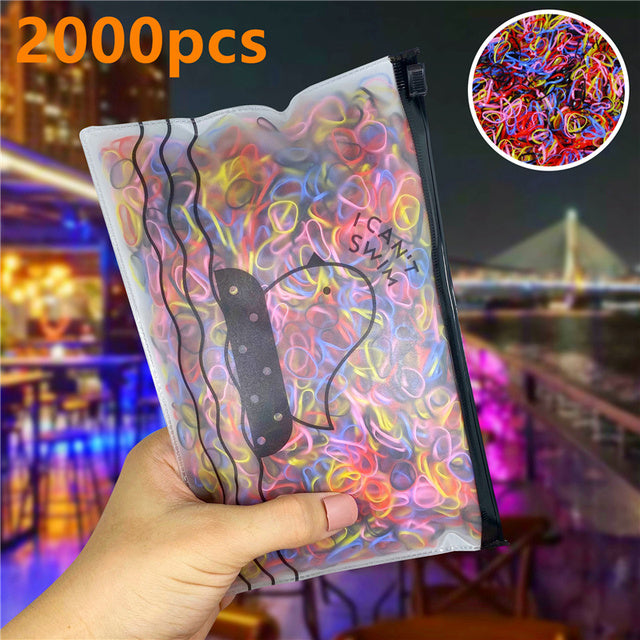 High-Quality Elastic Nylon Hair Bands For Girls Colorful Rubber Band Kids - The Well Being The Well Being Ludovick-TMB High-Quality Elastic Nylon Hair Bands For Girls Colorful Rubber Band Kids