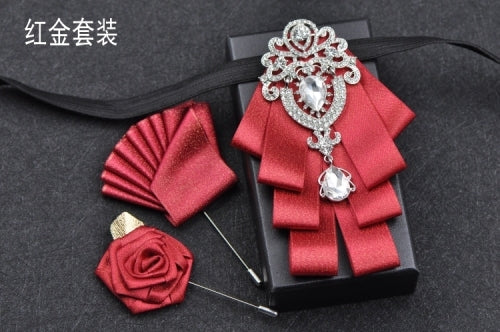 Rhinestone Bow Tie - The Well Being The Well Being Red set 1 / CN Ludovick-TMB Rhinestone Bow Tie