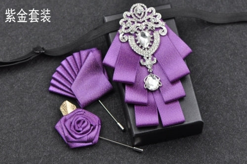 Rhinestone Bow Tie - The Well Being The Well Being Purple set / CN Ludovick-TMB Rhinestone Bow Tie
