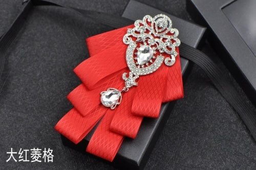 Rhinestone Bow Tie - The Well Being The Well Being Red plaid / CN Ludovick-TMB Rhinestone Bow Tie